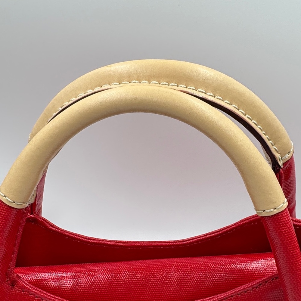 Kate Spade Red Tote with Cream Handles - Picture 3 of 11